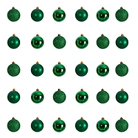 30ct. 2.5" Green Shatterproof Christmas Ornaments