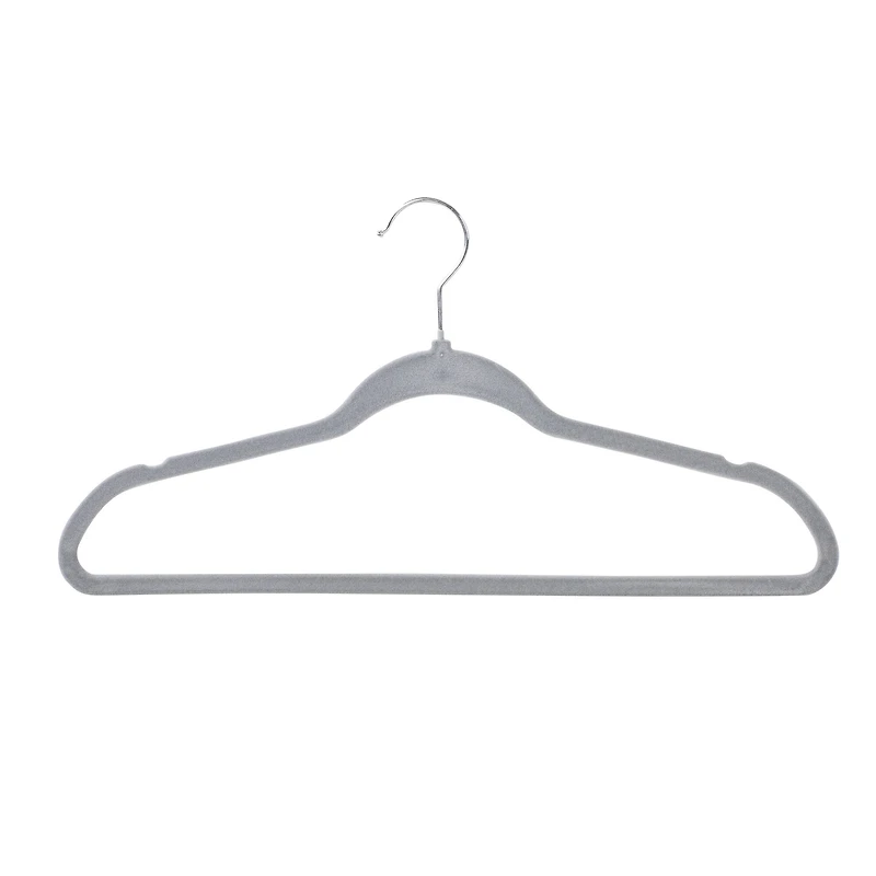 Honey Can Do Gray Slim-Profile Non-Slip Velvet Hangers, 25ct.