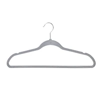 Honey Can Do Gray Slim-Profile Non-Slip Velvet Hangers, 25ct.