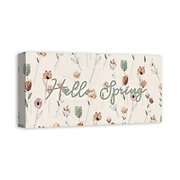 Earthy Botanical Doodles 10" x 20" Canvas Wall Art