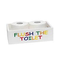 Elegant Designs White Wash Kids Towel Holder