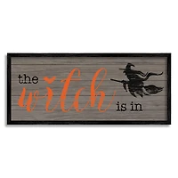 Stupell Industries The Witch Is In Halloween Sign Framed Giclee Art