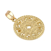Gold Round Zodiac Pendant by Bead Landing™
