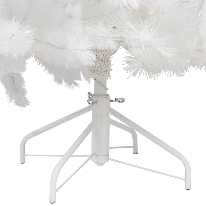 6.5ft. Pre-Lit White Alaskan Pine Artificial Christmas Tree, Warm White LED Lights