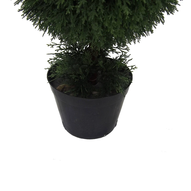 4ft. Potted Triple Ball Green Cedar Topiary