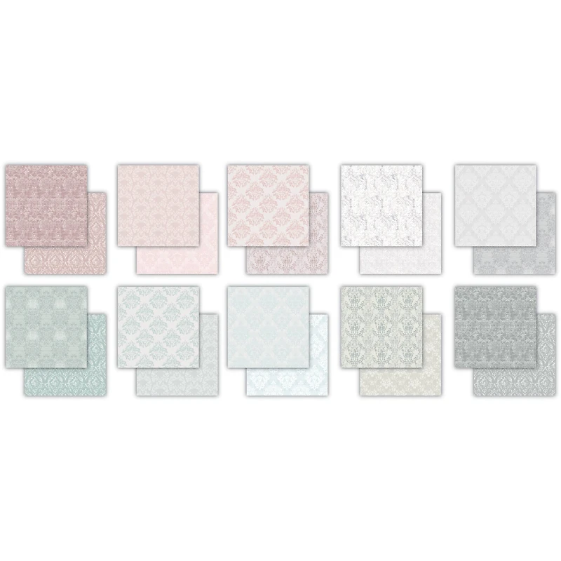 Craft Consortium Double-Sided Paper Pad 6" x 6" 40 ct. Baroque, 20 Designs