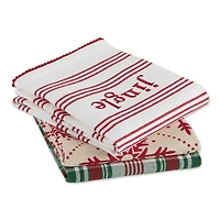DII® Assorted Jingle Dishtowel Set