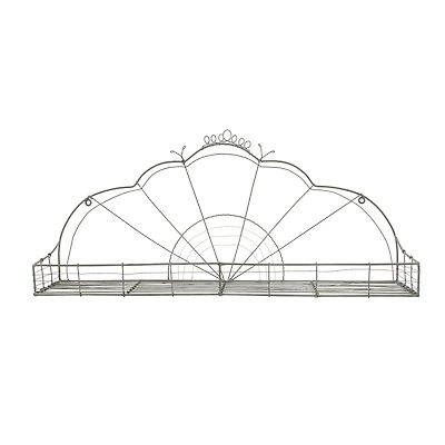 Hello Honey® 23.5" Silver Wire Scalloped Wall Shelf