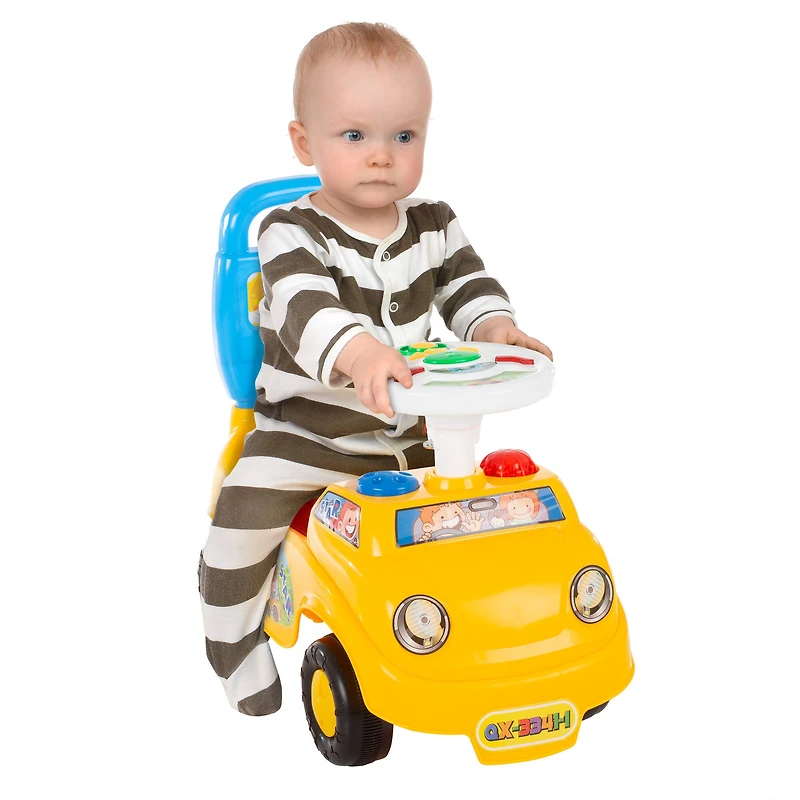 Toy Time Yellow Ride-On Activity Car