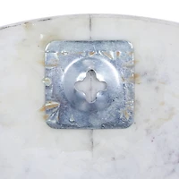 CosmoLiving by Cosmopolitan 20" White Marble Contemporary Wall Clock