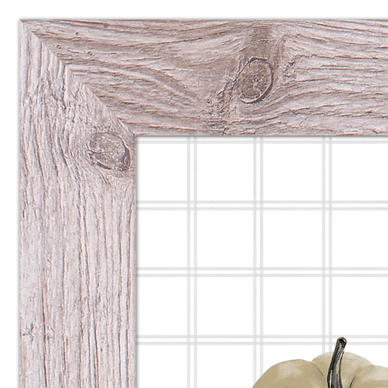 Autumn Pumpkins Western White Framed Print