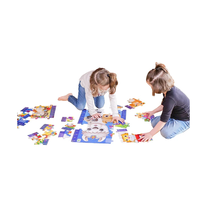 Long & Tall Puzzles - Animal Friends Growth Chart: 50+ Pcs