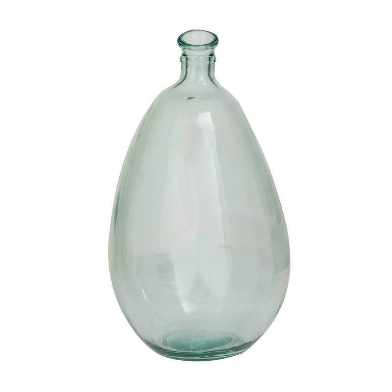 Blue Recycled Glass Handmade Spanish Vase 10" x 10" x 18"