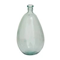 Blue Recycled Glass Handmade Spanish Vase 10" x 10" x 18"