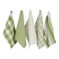 DII® Antique Green Everyday Dish Towels, 5ct.