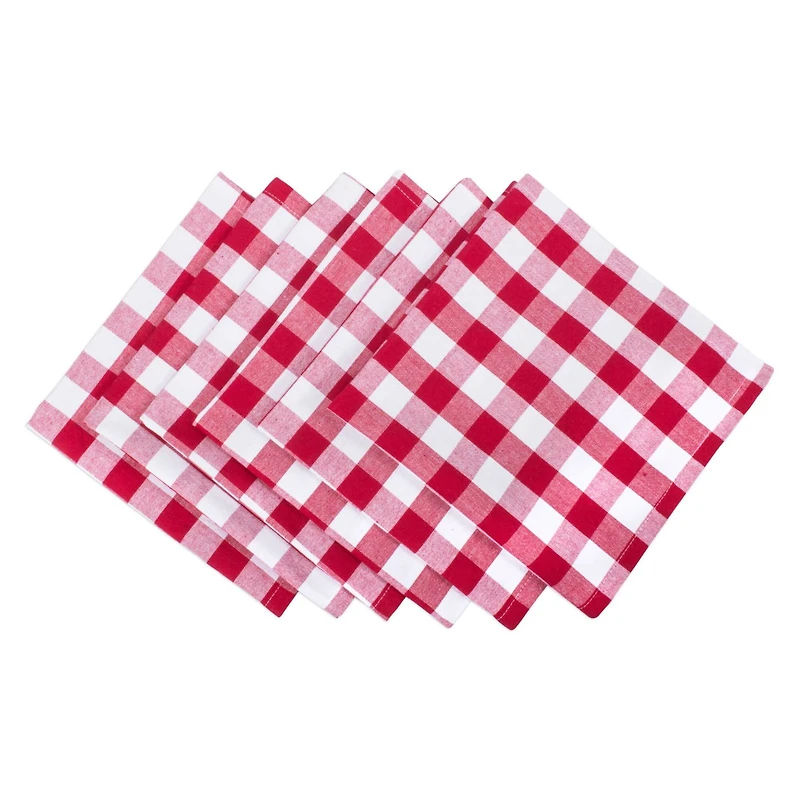 DII® Red & White Checkers Napkin, 6ct.