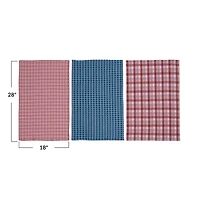 Hello Honey® Red & Blue Countryside Charm Cotton Tea Towel Set