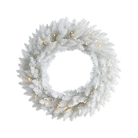 24" Pre-Lit Colorado Spruce Christmas Wreath