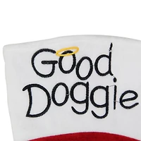 19" Embroidered "Good Doggie" Christmas Stocking