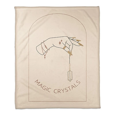 Magic Crystals Hand 2 50" x 60" Coral Fleece Blanket