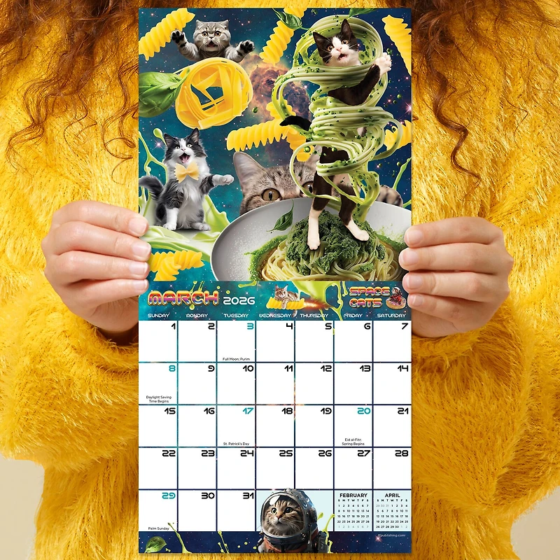 2026 Space Cats Mini Calendar