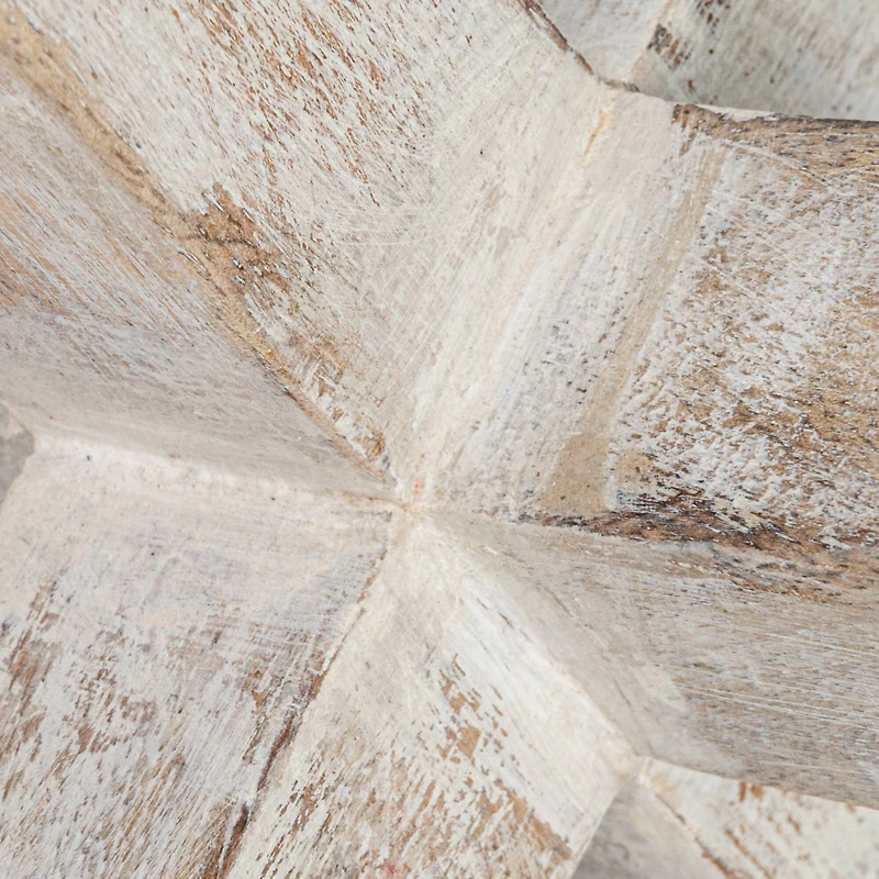 Hello Honey® 6" Whitewashed Mango Wood Jack Cross Decoration