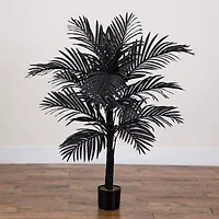 4ft. Artificial Halloween Black Golden Cane Tree