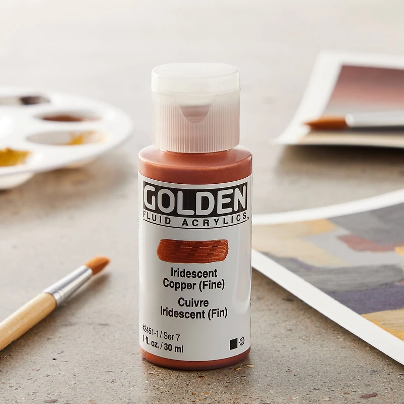 Golden® Iridescent Fluid Acrylics, 1oz.