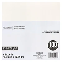 White Dove 6" x 6" Cardstock Paper by Recollections™, 100 Sheets