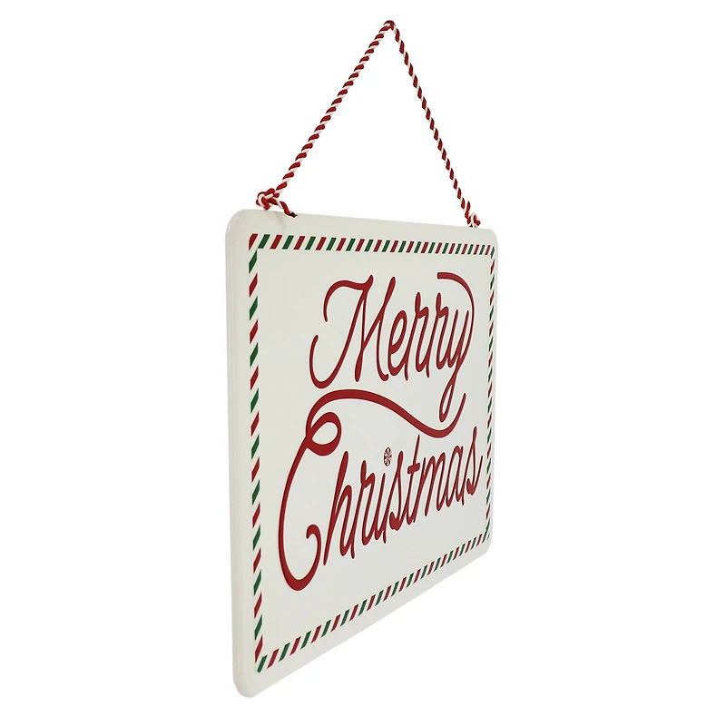 13" Red & White Merry Christmas Metal Wall Décor by Ashland®