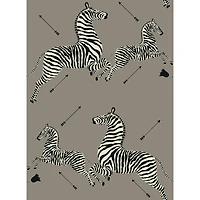 Scalamandre Gray Zebra Safari Peel & Stick Wallpaper