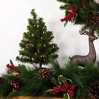 1.5ft. Pre-Lit Canadian Pine Artificial Christmas Tree, Clear Lights