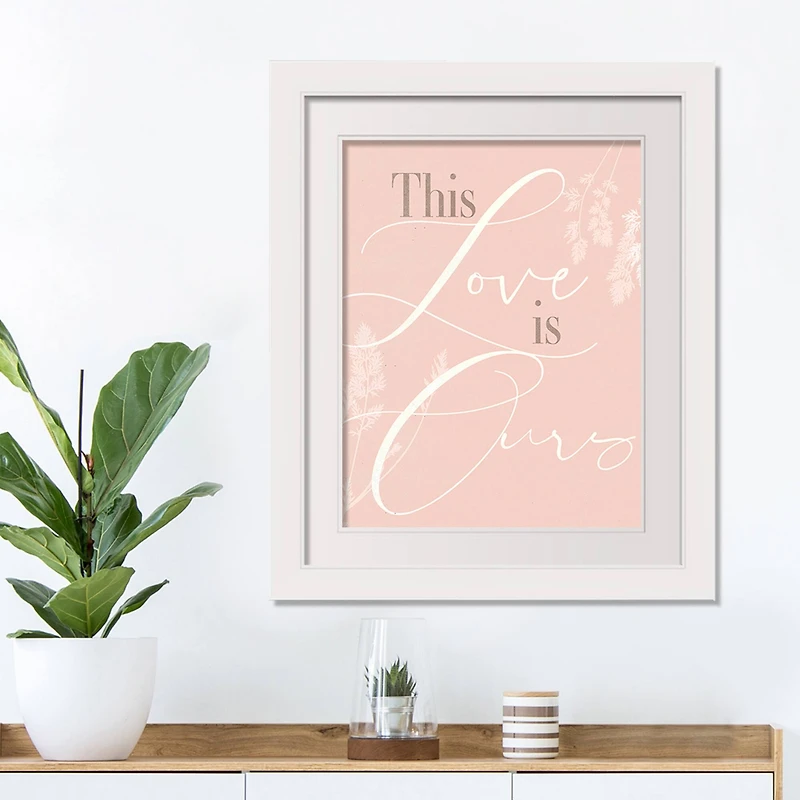 16" x 20" This Love Is Ours White Framed Print Wall Art