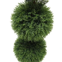 4ft. Potted Triple Ball Green Cedar Topiary