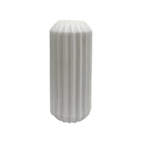8 Pack: 9" White Geometric Ceramic Vase by Ashland®