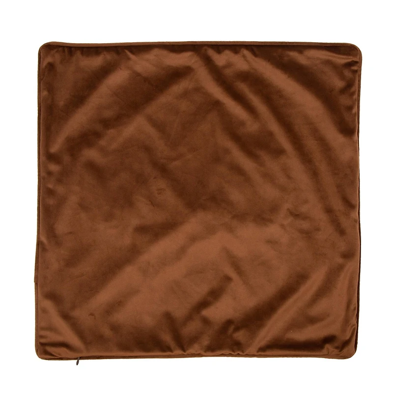 Glitzhome® Orange Velvet Thankful Pillow Cover