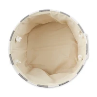 DII® Large Round White/Black Buffalo Check Polyester Bin