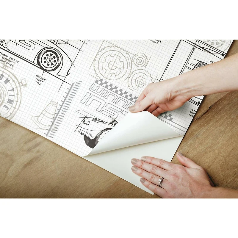 RoomMates Disney® Pixar Cars Schematic Peel & Stick Wallpaper