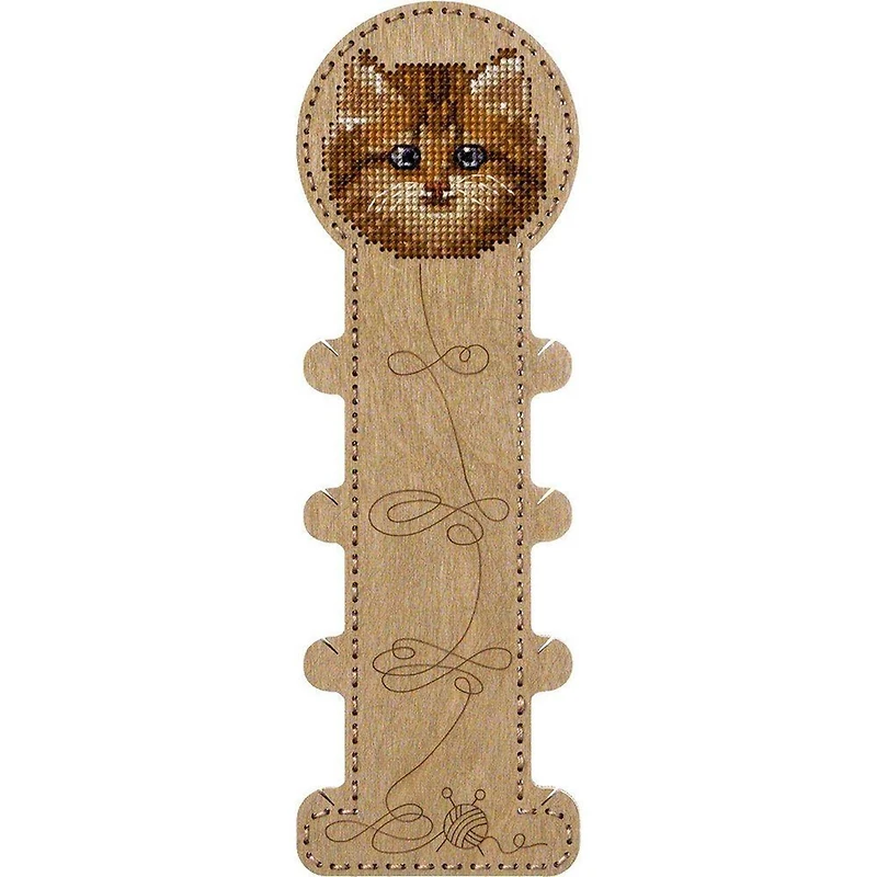 Wonderland Crafts Cat Embroidery Blank Wood Organizer