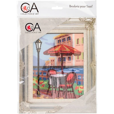 Collection D'Art Summer Cafe Stamped Needlepoint Kit