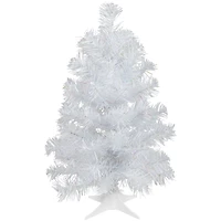 18" Unlit White Iridescent Spruce Artificial Christmas Tree