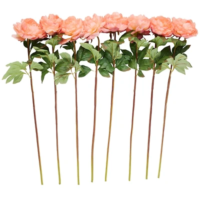 31" Orange Peony Artificial Flower Stem, 8ct.