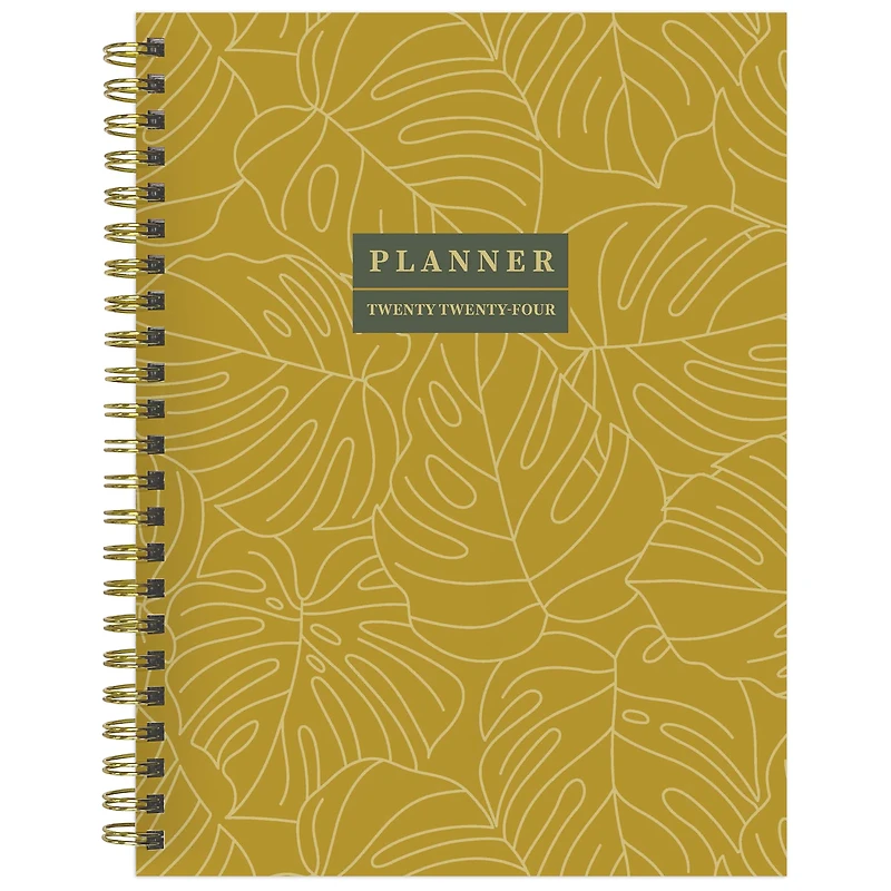 TF Publishing 2024 Golden Foliage Medium Weekly Monthly Planner