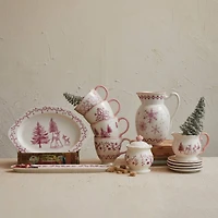 Hello Honey® 12oz. Pink & Cream Stoneware Teacup Set