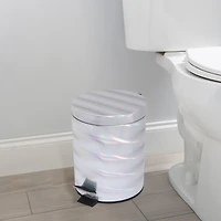 Bath Bliss Holographic Round Step Pedal Trash Can