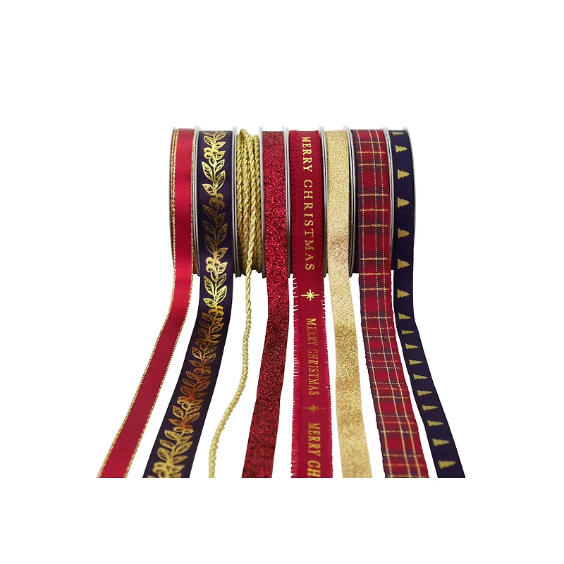 Burgundy Christmas Value Pack Ribbon by Celebrate It®