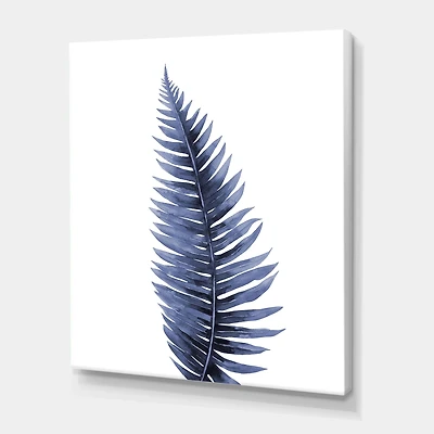 Designart - Tropical Blue Watercolour Leaves II