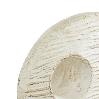 Set of 2 White Ceramic Coastal Fish Sculpture, 13", 9"