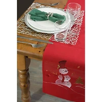 DII® 108" Snowman Embroidered Table Runner