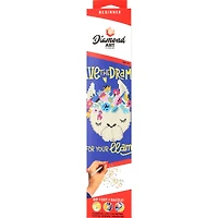 Diamond Art Beginner Flower Llama Kit